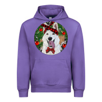 Tulip Christmas White Shepherd With Cowhide Urban Hoodie - RanaPortraitStore