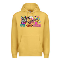 Antique Gold peace love nursing Premium Hoodie - Zillion Design Studio