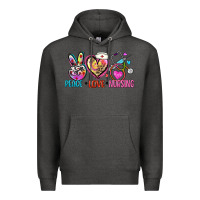 Charcoal Heather peace love nursing Premium Hoodie - Zillion Design Studio