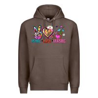 Coffee peace love nursing Premium Hoodie - Zillion Design Studio