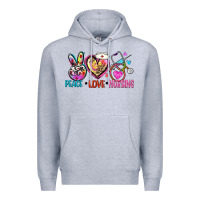 Heather Grey peace love nursing Premium Hoodie - Zillion Design Studio