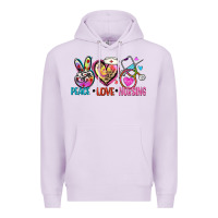 Lilac peace love nursing Premium Hoodie - Zillion Design Studio