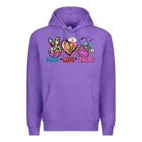 Purple peace love nursing Premium Hoodie - Zillion Design Studio
