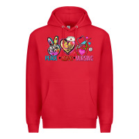 Red peace love nursing Premium Hoodie - Zillion Design Studio