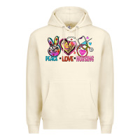 Sandshell peace love nursing Premium Hoodie - Zillion Design Studio
