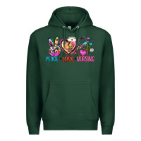 Sports Green peace love nursing Premium Hoodie - Zillion Design Studio