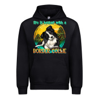 Black life is better with a border collie Urban Hoodie - texasbilliewilder