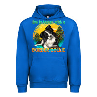 Cobalt life is better with a border collie Urban Hoodie - texasbilliewilder