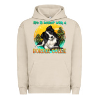 Pigment French Oak life is better with a border collie Urban Hoodie - texasbilliewilder