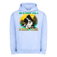 Pigment Grape Ice life is better with a border collie Urban Hoodie - texasbilliewilder