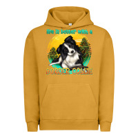 Pigment Peanut Butter life is better with a border collie Urban Hoodie - texasbilliewilder