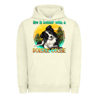 Pigment Pistachio life is better with a border collie Urban Hoodie - texasbilliewilder
