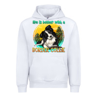 White life is better with a border collie Urban Hoodie - texasbilliewilder