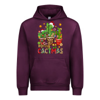 Mauve Wine christmas cactus merry cactmas Urban Hoodie - Zillion Design Studio