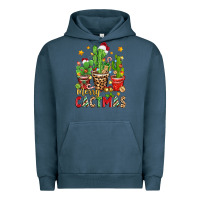 Pigment Midnight Navy christmas cactus merry cactmas Urban Hoodie - Zillion Design Studio