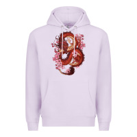 Lilac red dragon and sakura cherry blossoms Premium Hoodie - RanaPortraitStore