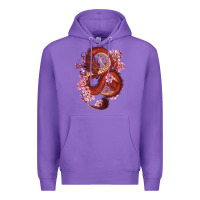 Purple red dragon and sakura cherry blossoms Premium Hoodie - RanaPortraitStore