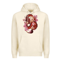 Tofu red dragon and sakura cherry blossoms Premium Hoodie - RanaPortraitStore
