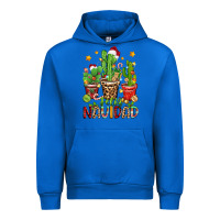Cobalt christmas cactus feliz navidad Urban Hoodie - Zillion Design Studio