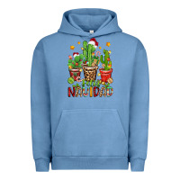 Pigment Pebble Blue christmas cactus feliz navidad Urban Hoodie - Zillion Design Studio