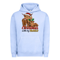 Pigment Grape Ice Cow and Calves Christmas with My Family Urban Hoodie - RanaPortraitStore