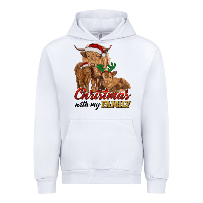Cow And Calves Christmas With My Family Urban Hoodie by RanaPortraitStore | Teevron