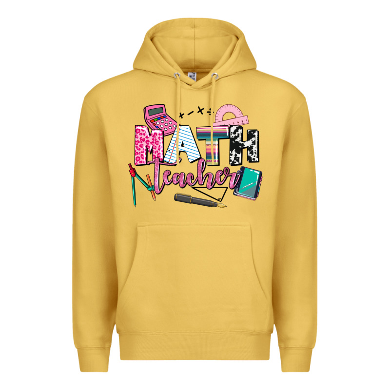 Math Teacher Premium Hoodie by AdoDesignShop | Teevron