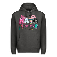 Charcoal Heather math teacher Premium Hoodie - AdoDesignShop