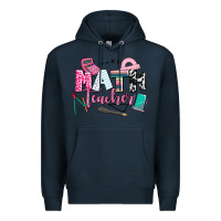 Navy math teacher Premium Hoodie - AdoDesignShop