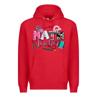 Red math teacher Premium Hoodie - AdoDesignShop