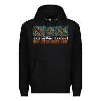Black Rusty Sunflowers with Cowhide and Turquoise Premium Hoodie - RanaPortraitStore