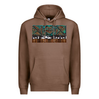 Chestnut Rusty Sunflowers with Cowhide and Turquoise Premium Hoodie - RanaPortraitStore