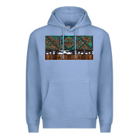 Colony Blue Rusty Sunflowers with Cowhide and Turquoise Premium Hoodie - RanaPortraitStore