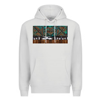 Dove Grey Rusty Sunflowers with Cowhide and Turquoise Premium Hoodie - RanaPortraitStore