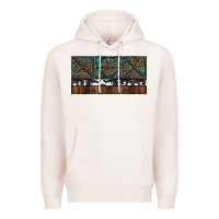 Pale Pink Rusty Sunflowers with Cowhide and Turquoise Premium Hoodie - RanaPortraitStore