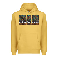 Antique Gold Rusty Sunflowers with Cowhide and Turquoise Premium Hoodie - RanaPortraitStore