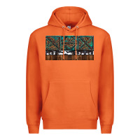 Carrot Rusty Sunflowers with Cowhide and Turquoise Premium Hoodie - RanaPortraitStore