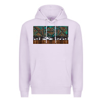 Lilac Rusty Sunflowers with Cowhide and Turquoise Premium Hoodie - RanaPortraitStore