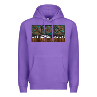 Purple Rusty Sunflowers with Cowhide and Turquoise Premium Hoodie - RanaPortraitStore