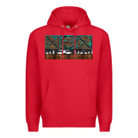 Red Rusty Sunflowers with Cowhide and Turquoise Premium Hoodie - RanaPortraitStore