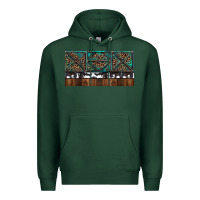 Sports Green Rusty Sunflowers with Cowhide and Turquoise Premium Hoodie - RanaPortraitStore