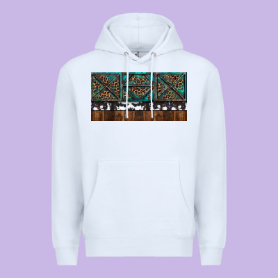 Rusty Sunflowers With Cowhide And Turquoise Premium Hoodie Designed By Ranaportraitstore