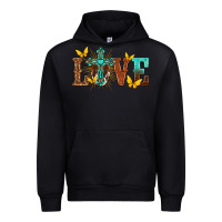 Black love with cross Urban Hoodie - texasbilliewilder
