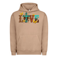 Pigment Burro love with cross Urban Hoodie - texasbilliewilder