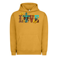 Pigment Peanut Butter love with cross Urban Hoodie - texasbilliewilder