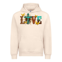 Sandshell love with cross Urban Hoodie - texasbilliewilder