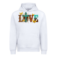 White love with cross Urban Hoodie - texasbilliewilder