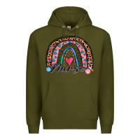 Army Green nurse rainbow Premium Hoodie - Zillion Design Studio