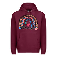 Burgundy nurse rainbow Premium Hoodie - Zillion Design Studio