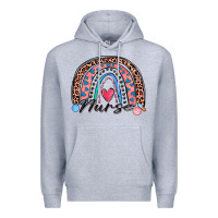 Heather Grey nurse rainbow Premium Hoodie - Zillion Design Studio